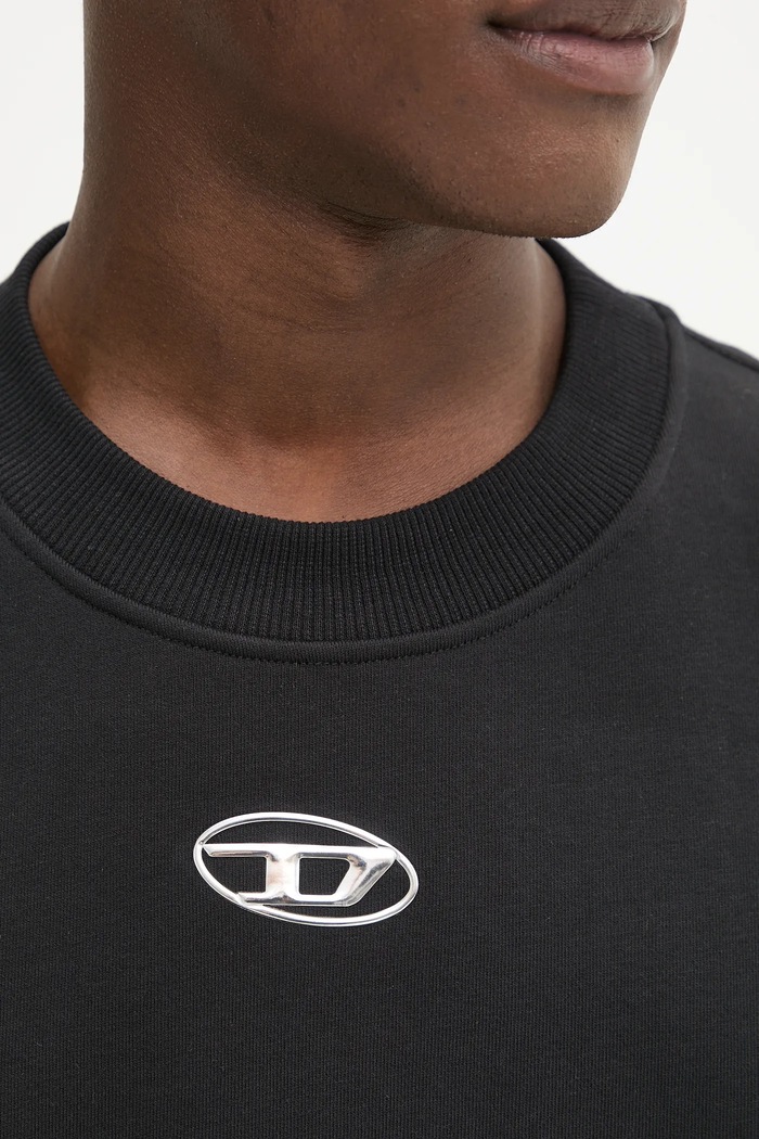 Diesel t-shirt bawełniany S-COOLING-L1 A11580.0BMBJ czarny