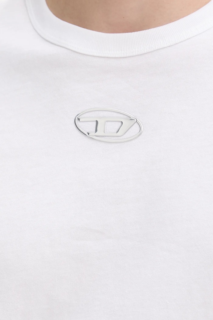 Diesel t-shirt bawełniany T-ADJUST-OD A17880.0CLBR biały
