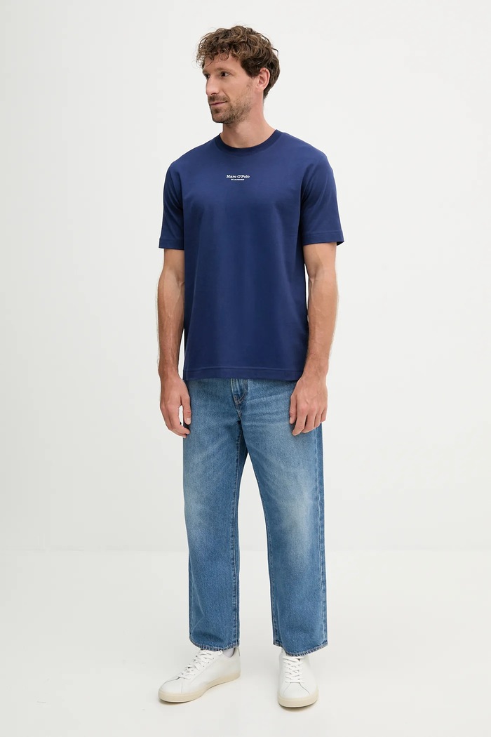 Marc O'Polo t-shirt bawełniany M26201251382 granatowy AA00