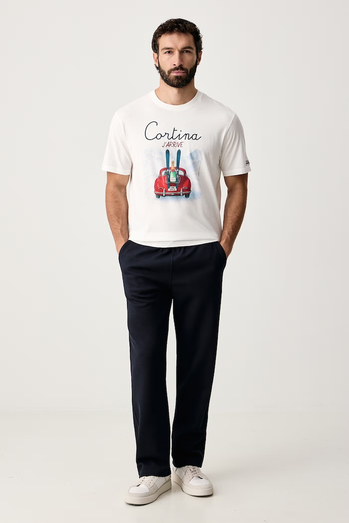 MC2 Saint Barth T-shirt męski bawełniany ARN0004 biały AA00