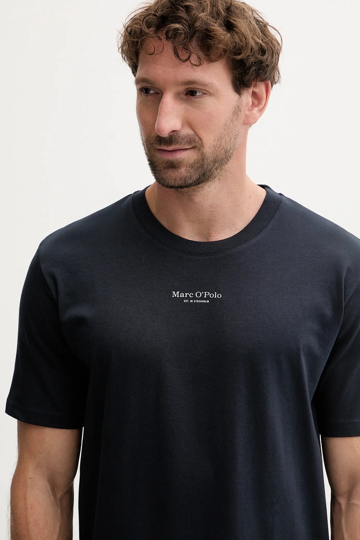 Odzież Marc O'Polo t-shirt bawełniany 5000009408 granatowy