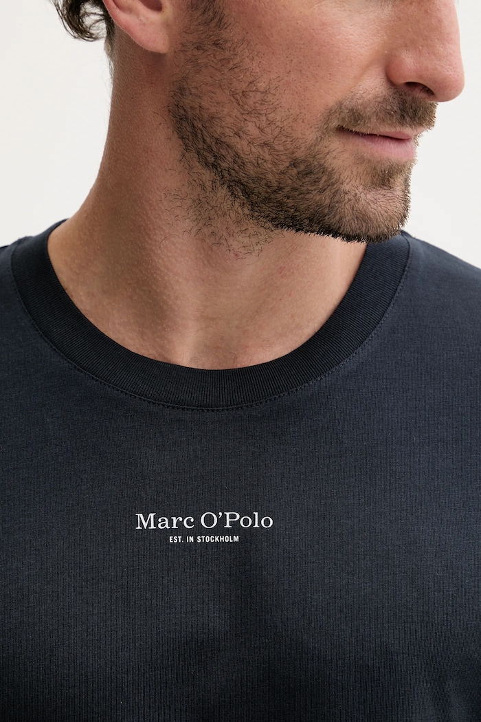 Marc O'Polo t-shirt bawełniany granatowy 5000009408