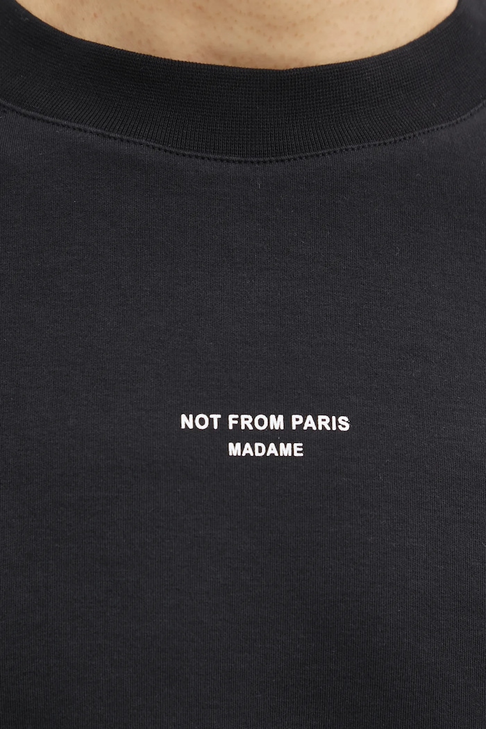 Drôle de Monsieur t-shirt in cotone Le T-Shirt Slogan Classique nero PERM.TS202.CO002