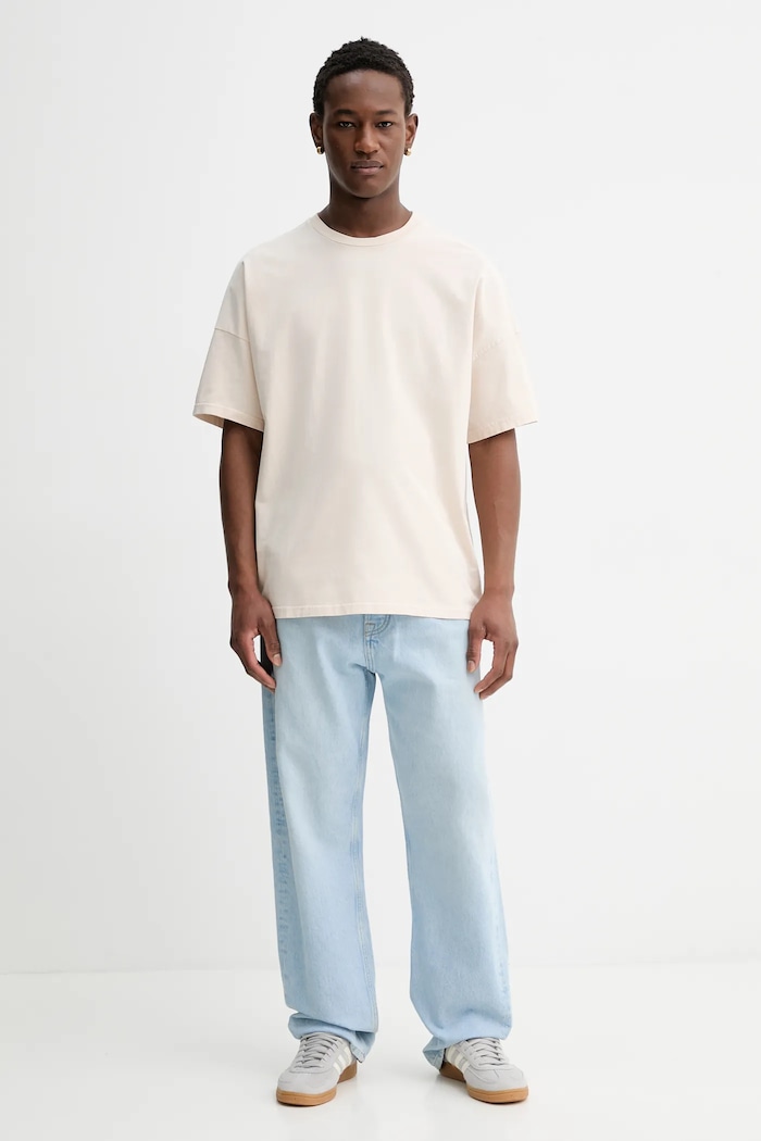 Βαμβακερό μπλουζάκι American Vintage MFIZ02A μπεζ AA00