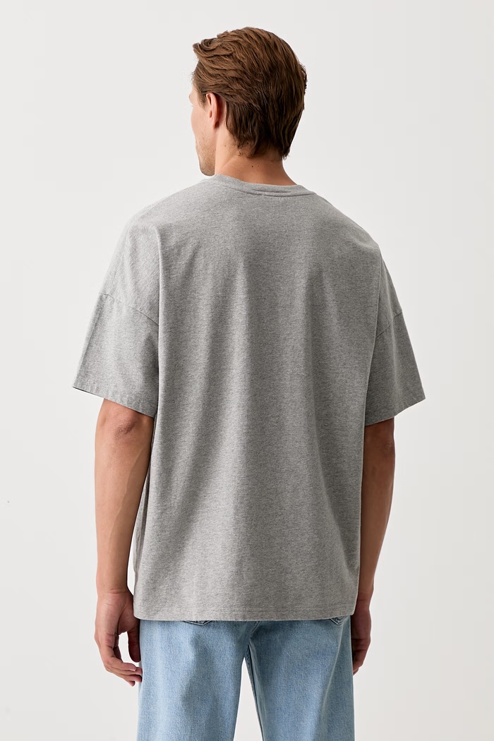 Odzież American Vintage T-shirt męski bawełniany MFIZ02A szary