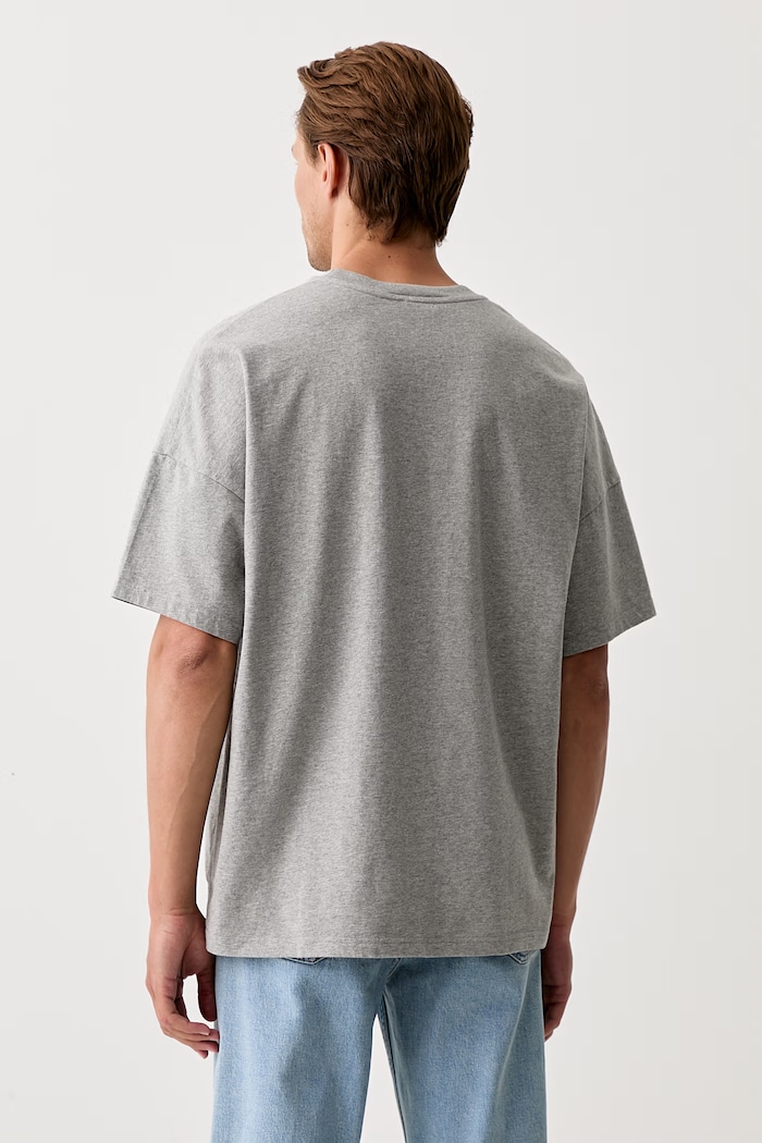 Odzież American Vintage T-shirt męski bawełniany MFIZ02A szary
