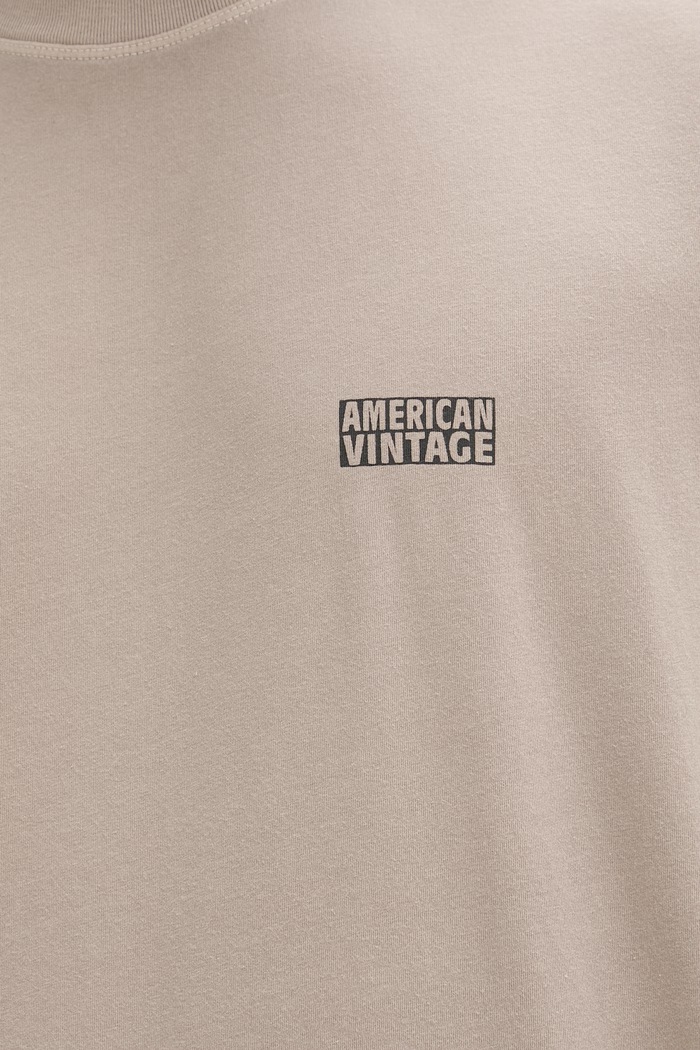 Kratka majica American Vintage MPYM02A bež