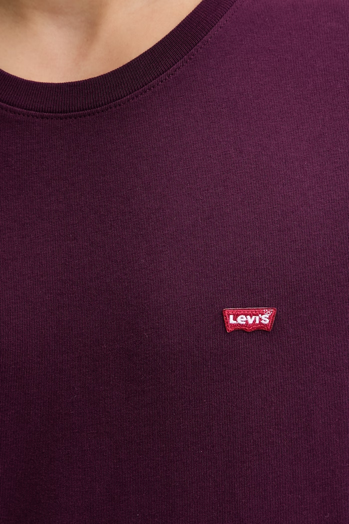 Levi's tricou din bumbac LSE SS ORIGINAL HM TEE A3117 burgundia