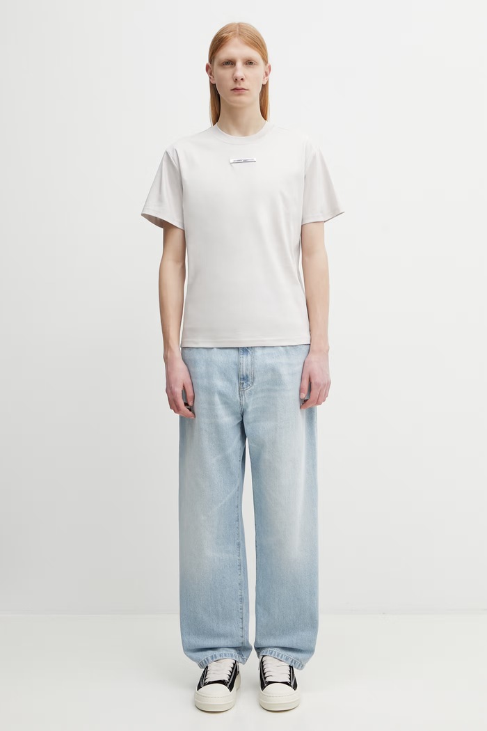 HELIOT EMIL basic tričko bavlnené pánske SS26.M.09.139.LGY06.CO sivá