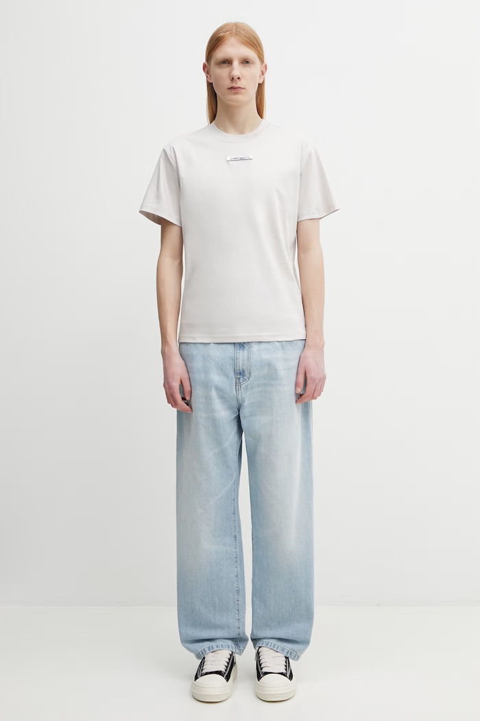 HELIOT EMIL basic tričko bavlnené pánske SS26.M.09.139.LGY06.CO sivá