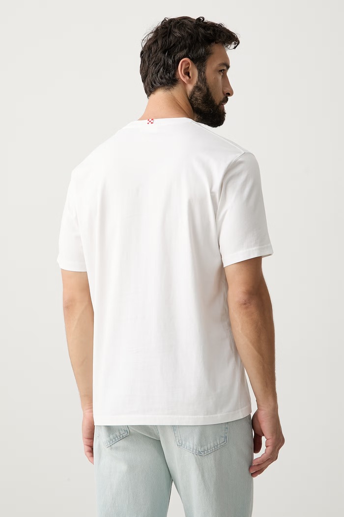 Odzież MC2 Saint Barth T-shirt męski bawełniany DNV0002 biały