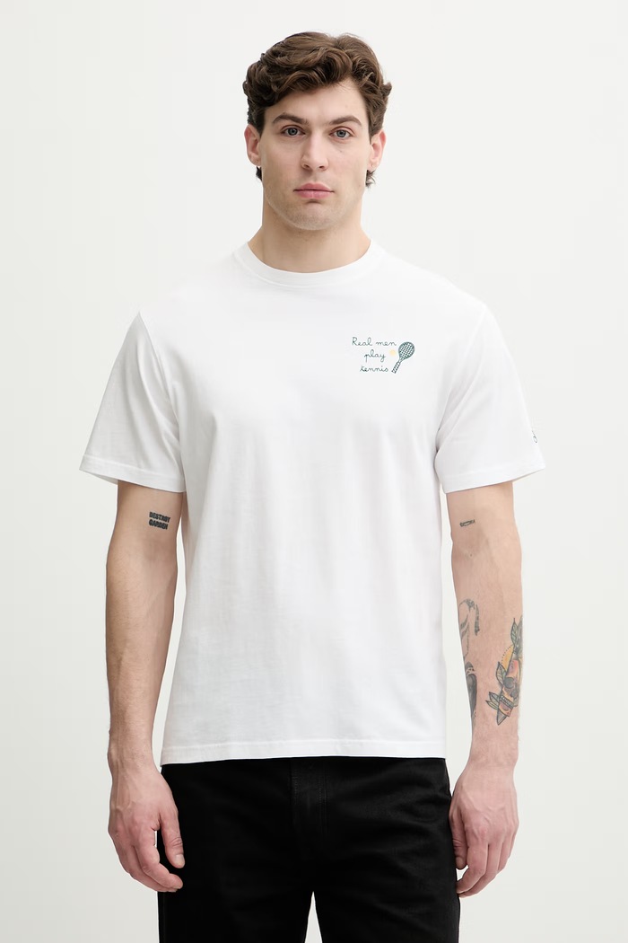 MC2 Saint Barth T-shirt męski bawełniany biały POT0001.