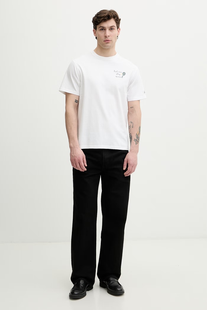 MC2 Saint Barth T-shirt męski bawełniany POT0001. biały AA00