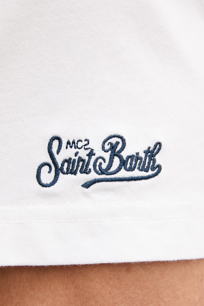 MC2 Saint Barth tricou pentru bărbați, din bumbac POT0001. alb