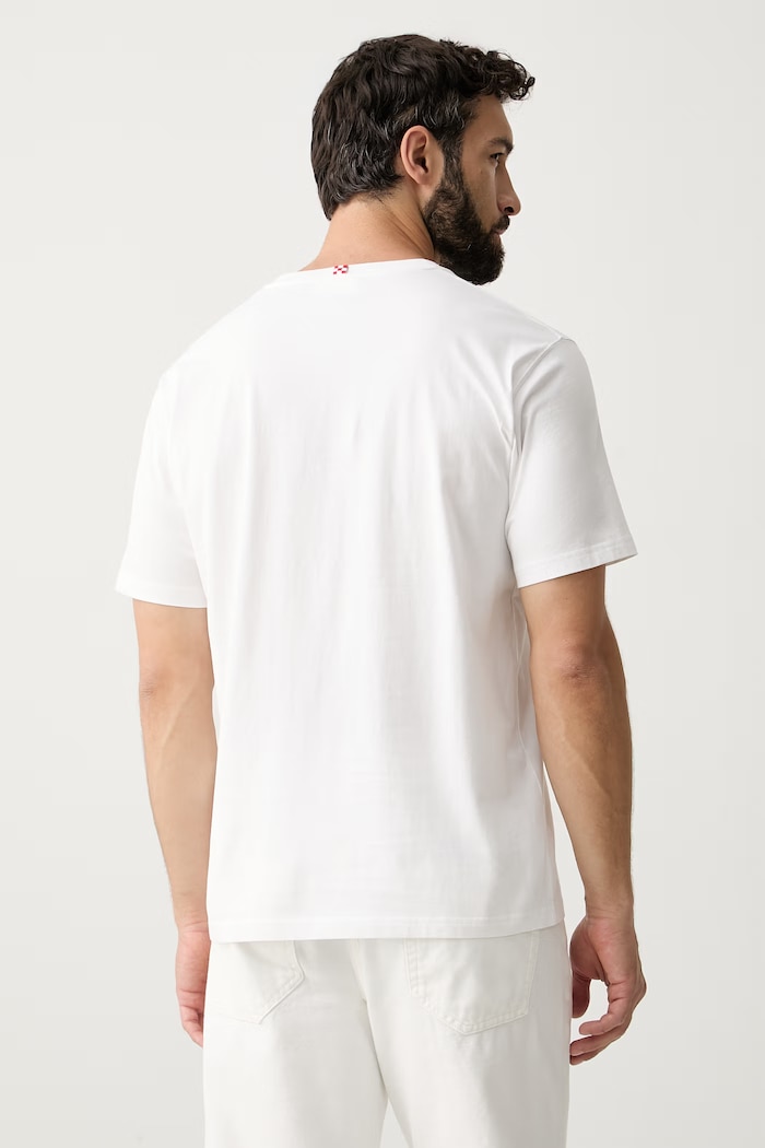 Ρούχα MC2 Saint Barth T-shirt ανδρικό βαμβακερό POT0001. λευκό