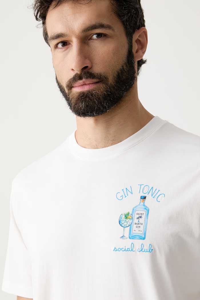 MC2 Saint Barth T-shirt ανδρικό βαμβακερό λευκό POT0001.
