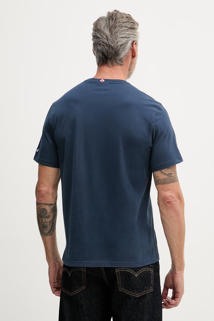 Îmbrăcăminte MC2 Saint Barth tricou pentru bărbați, din bumbac POT0001. bleumarin