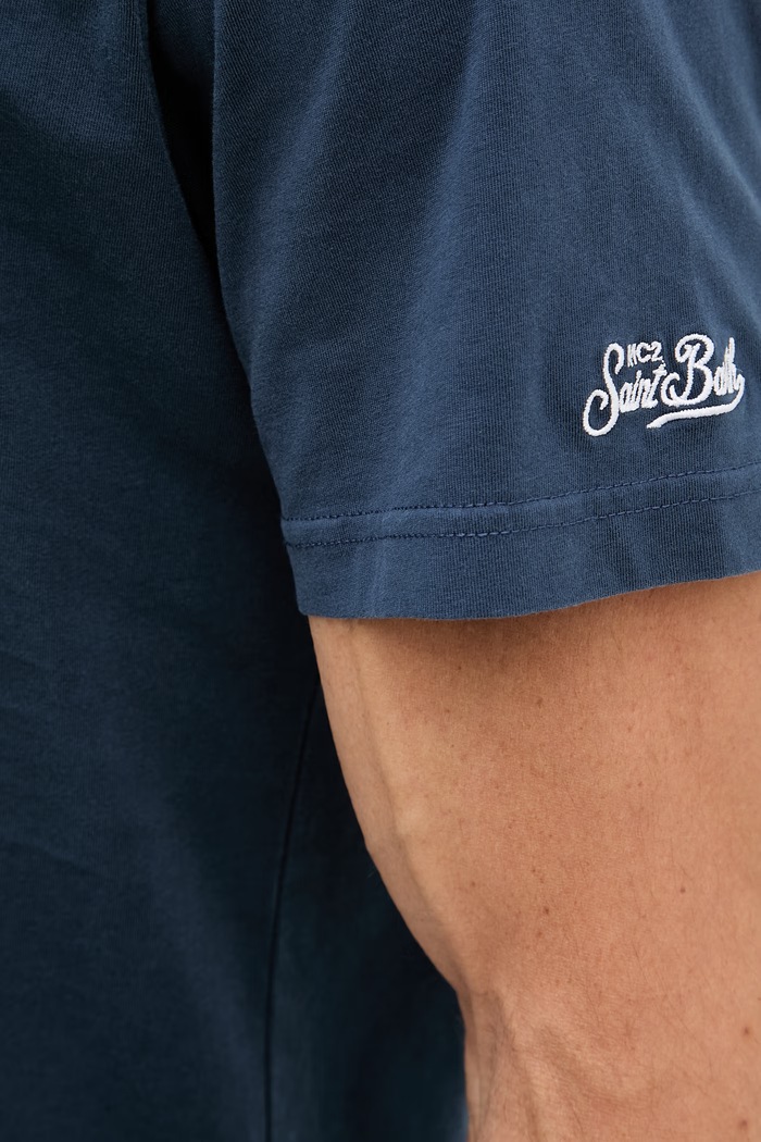 MC2 Saint Barth tricou pentru bărbați, din bumbac POT0001. bleumarin