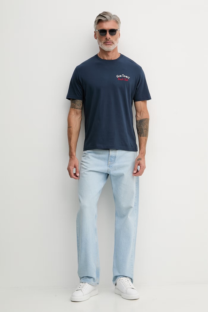 MC2 Saint Barth tricou pentru bărbați, din bumbac PRL0002 bleumarin AA00
