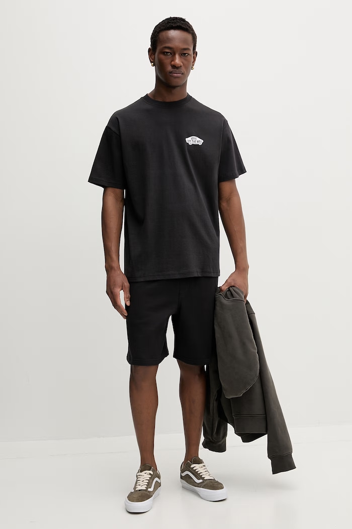 Vans pánske bavlnené tričko VN000SYDY281 čierna AA00