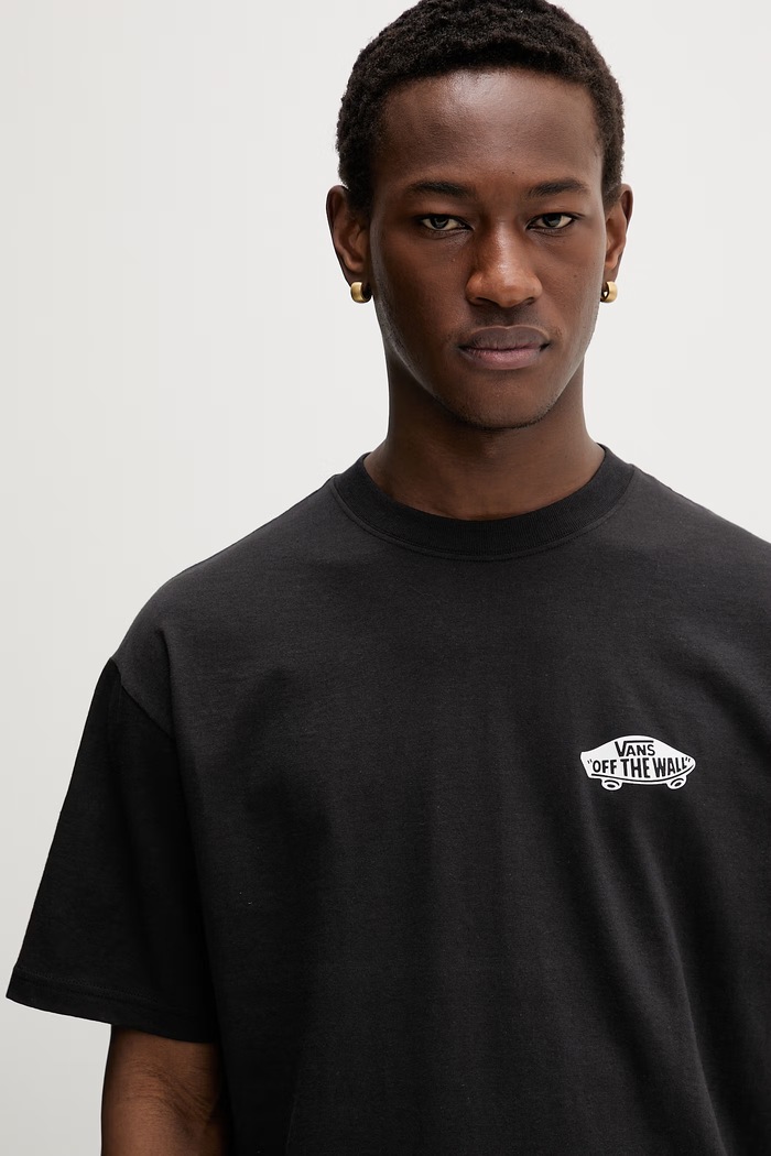 Vans pánske bavlnené tričko čierna VN000SYDY281
