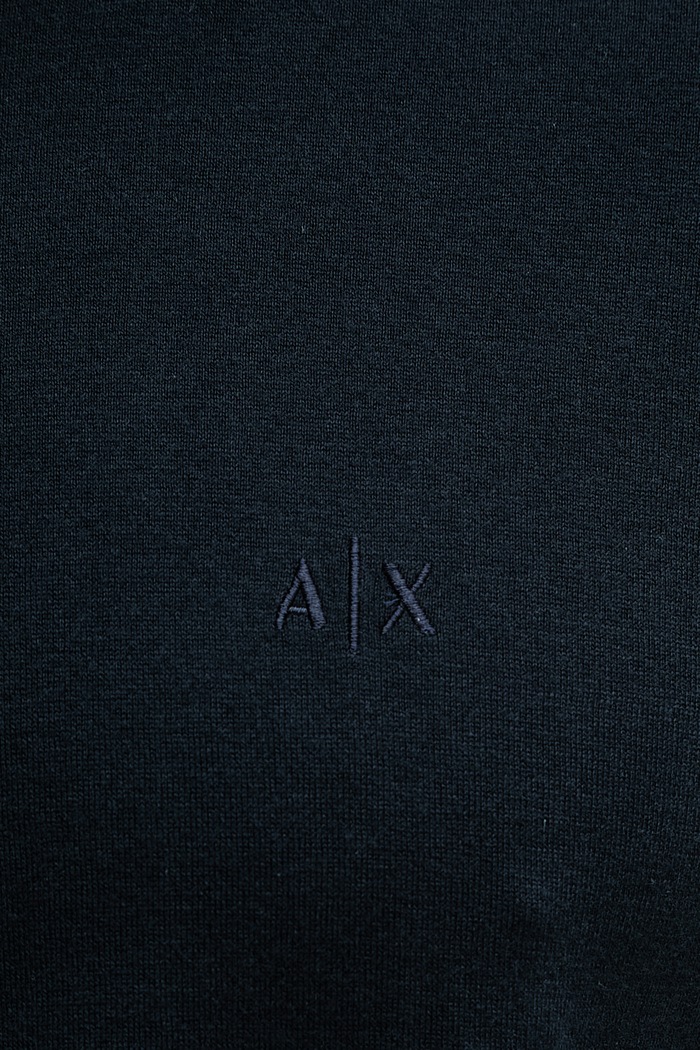 Armani Exchange kratka majica moška bombažna 8NZM5C.ZM3JZ.NOS mornarsko modra