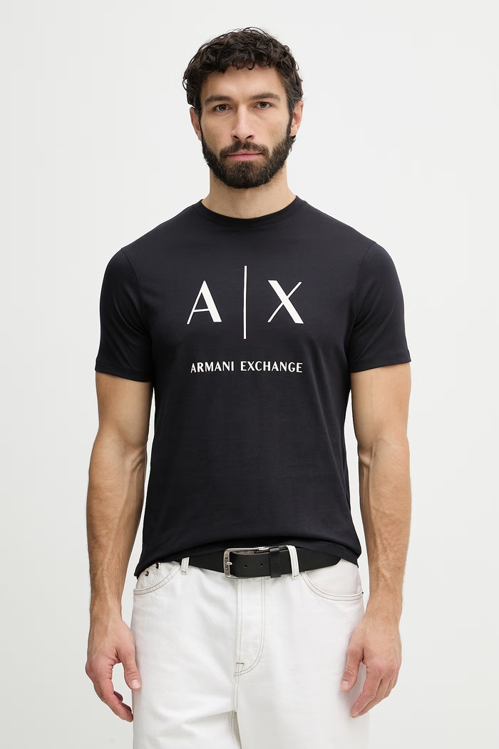 Armani Exchange tričko pánske bavlnené tmavomodrá XM002683.AF10356.NOS