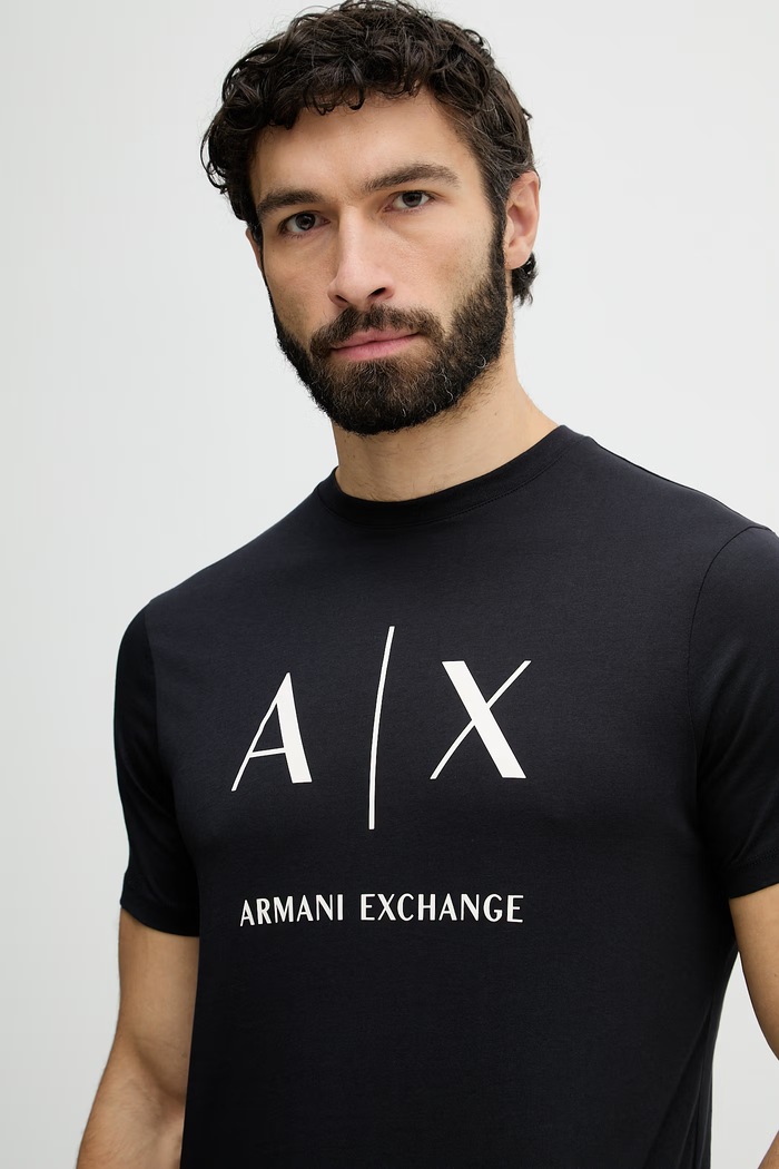 Armani Exchange tričko pánske bavlnené tmavomodrá XM002683.AF10356.NOS