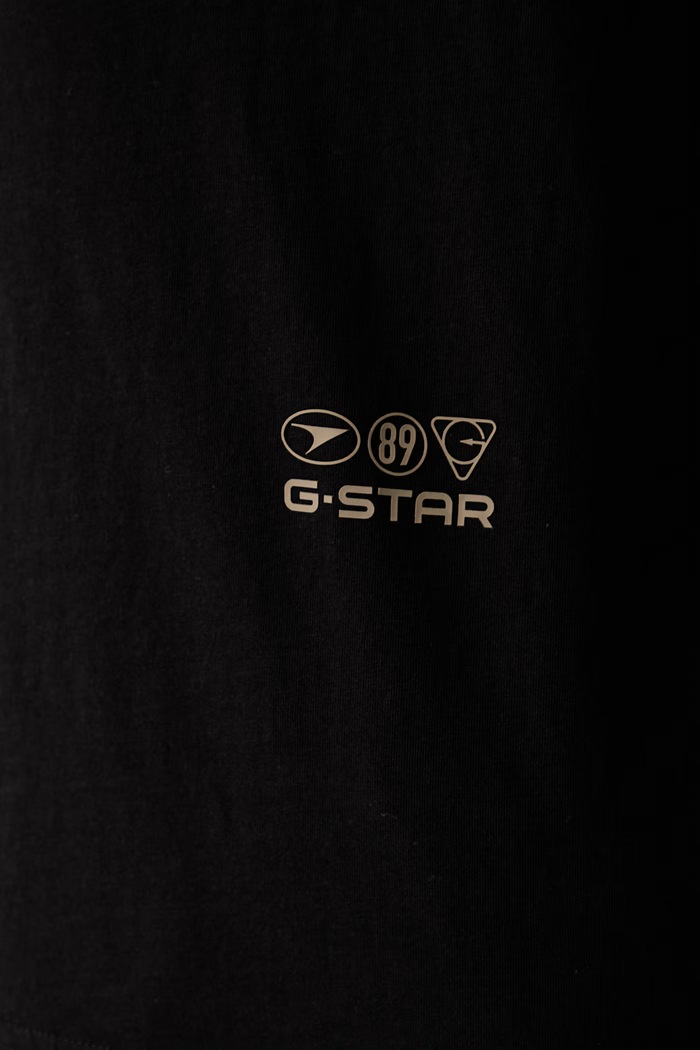 G-Star T-shirt męski bawełniany Back gr relaxed r t D31081.336 czarny