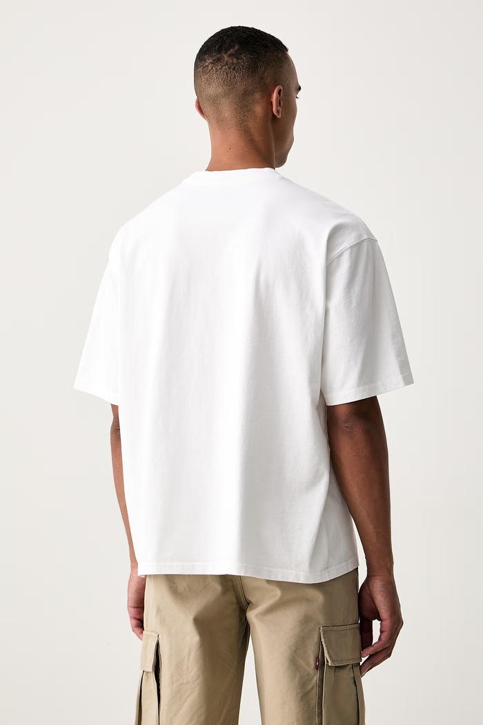Oblečení Levi's tričko pánské bavlněné SS WORKWEAR PKT 008AB bílá