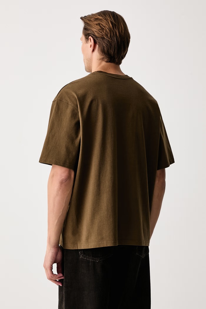 Levi's T-shirt męski bawełniany SS WORKWEAR PKT brązowy 008AB