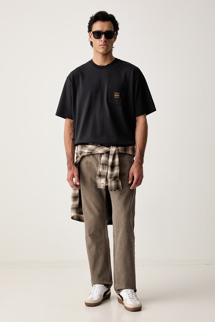 Levi's majica za muškarce od pamuka SS WORKWEAR PKT 008AB crna AA00