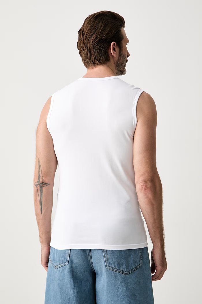 Armani Exchange top za muškarce od pamuka s elastanom 2-pack bijela XM000873.AF13682.NOS