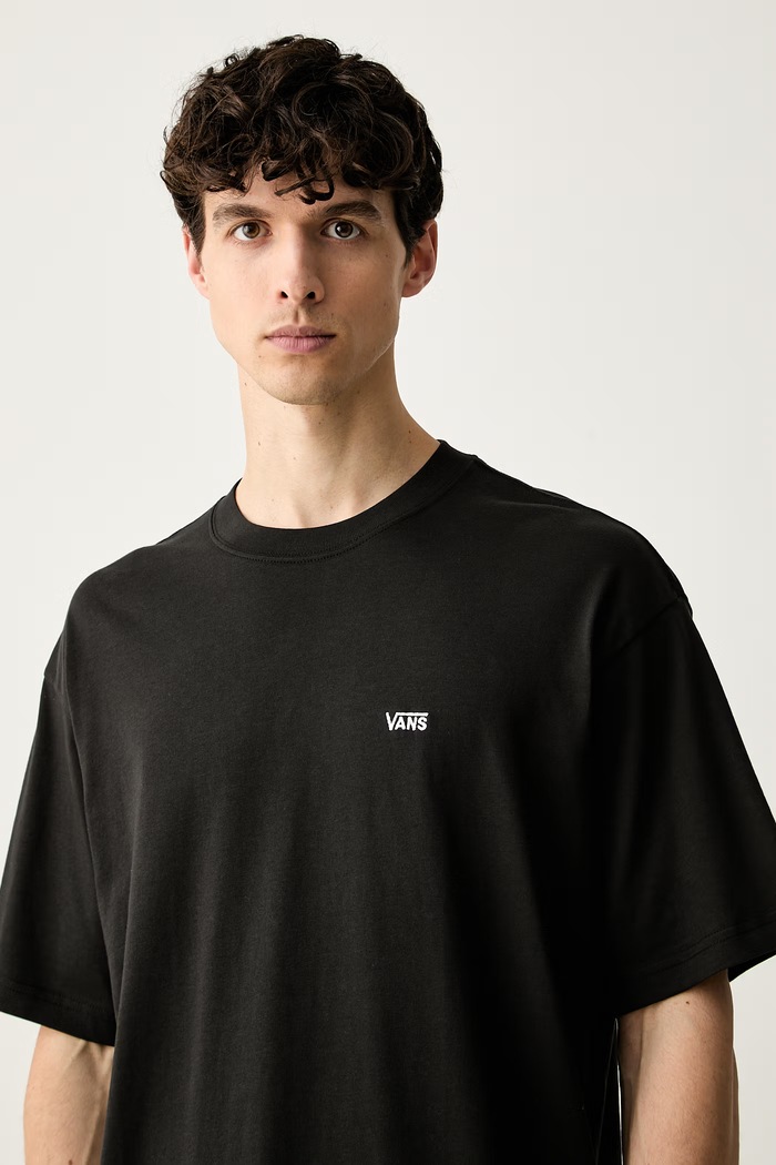 Vans majica za muškarce od pamuka crna VN0010FFBLK1