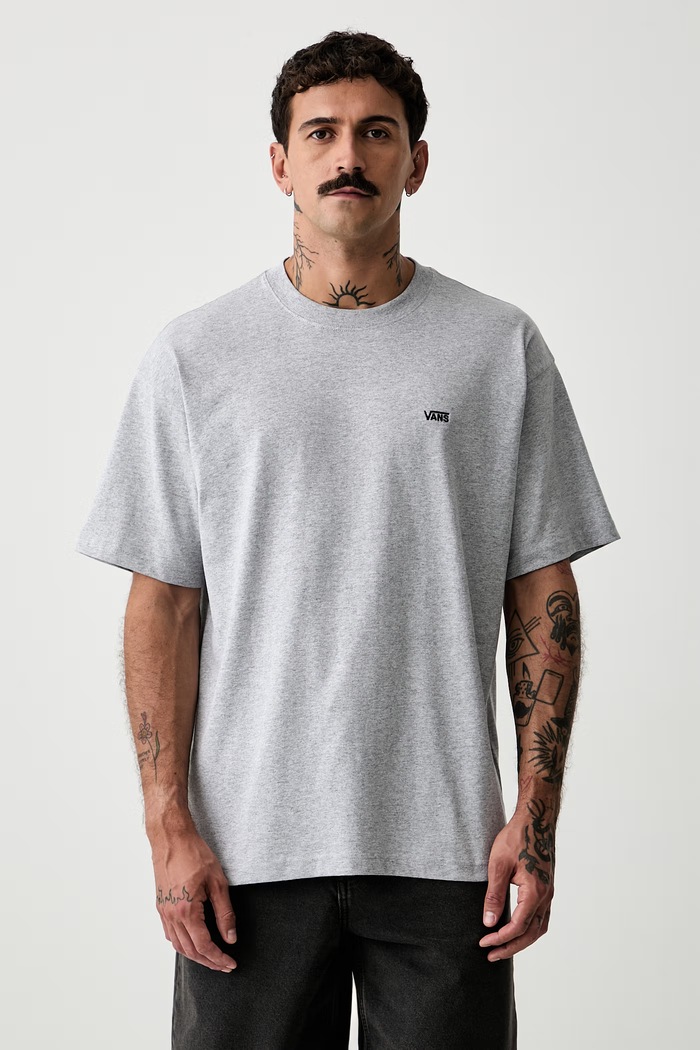 Vans tričko pánské s bavlnou šedá VN0010FFATH1