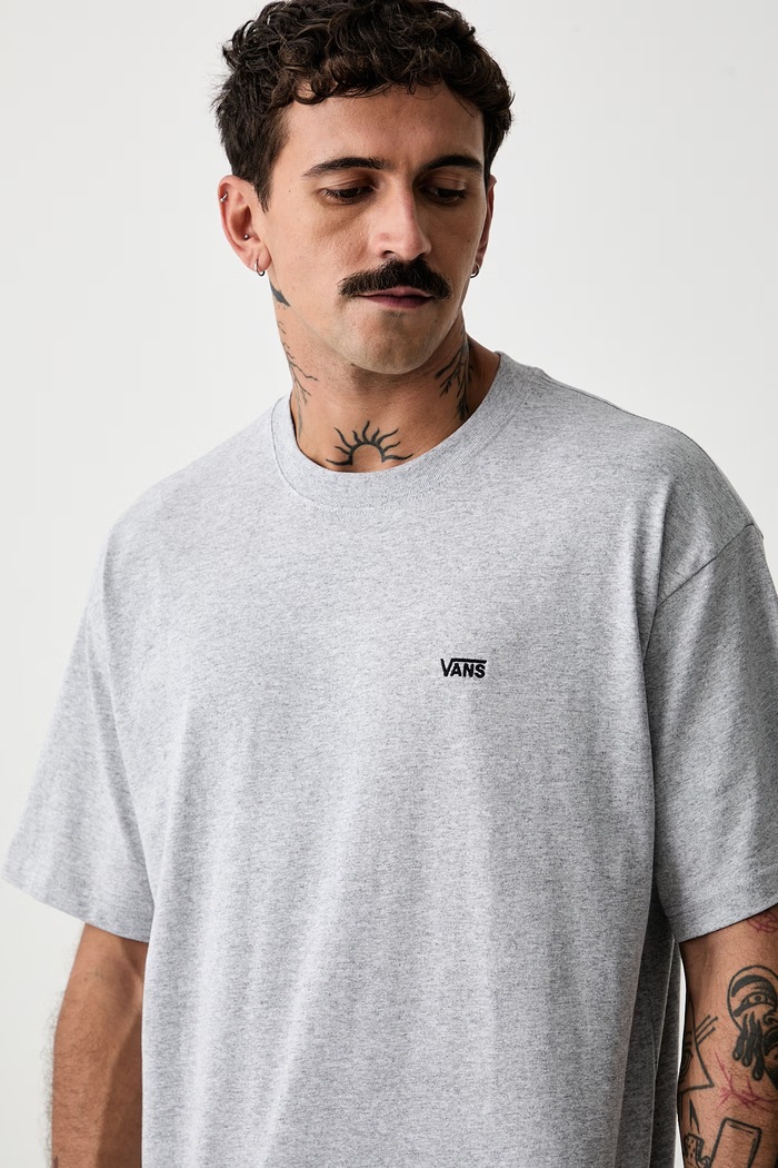 Vans tričko pánské s bavlnou šedá VN0010FFATH1