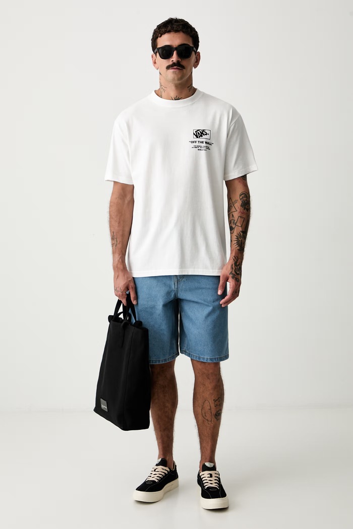 Vans t-shirt ανδρικό βαμβακερό VN000PEWWHT1 λευκό AA00