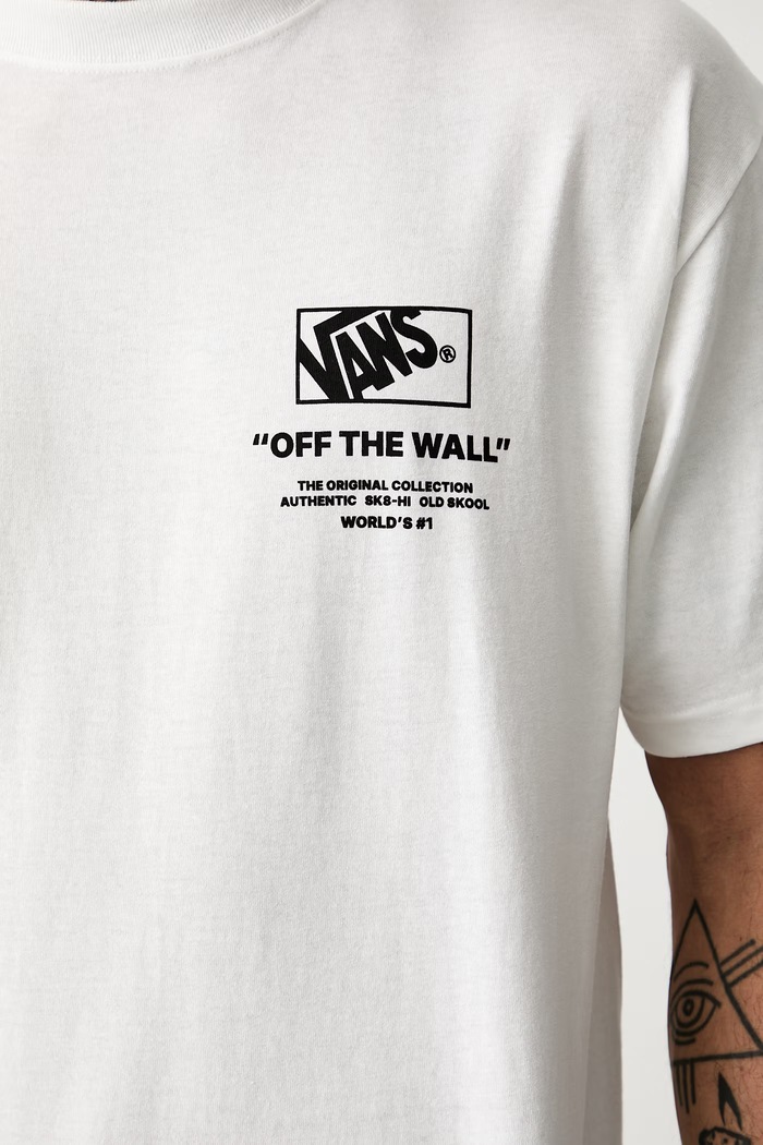 Vans t-shirt ανδρικό βαμβακερό VN000PEWWHT1 λευκό