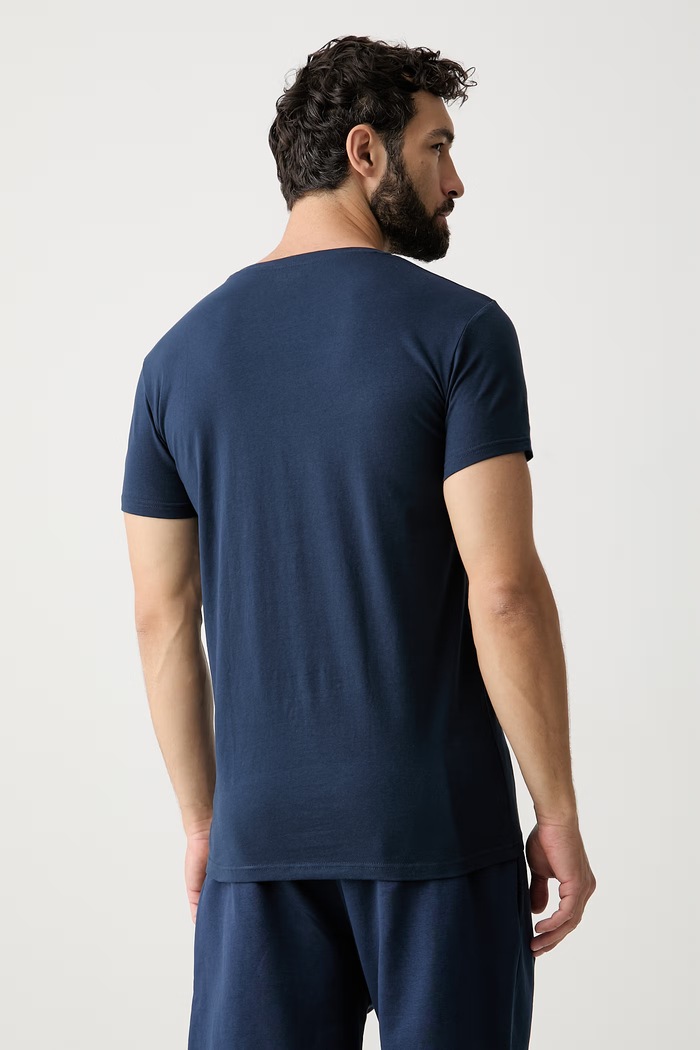 Palm Angels T-shirt męski z bawełną PLA1UMBTS01SI granatowy AA00