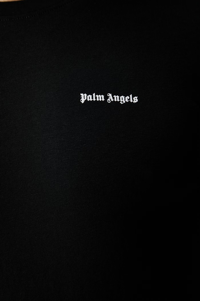Palm Angels T-shirt męski z bawełną czarny PLA1UMBTS01SI