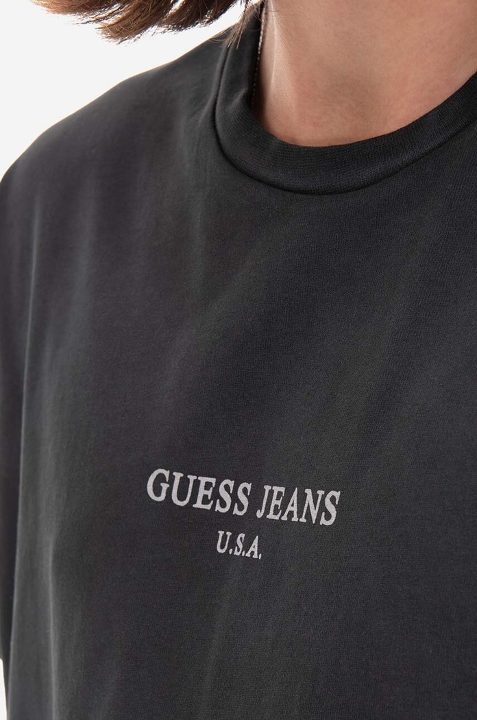 Βαμβακερό μπλουζάκι Guess M2BI01.KBB50 μαύρο