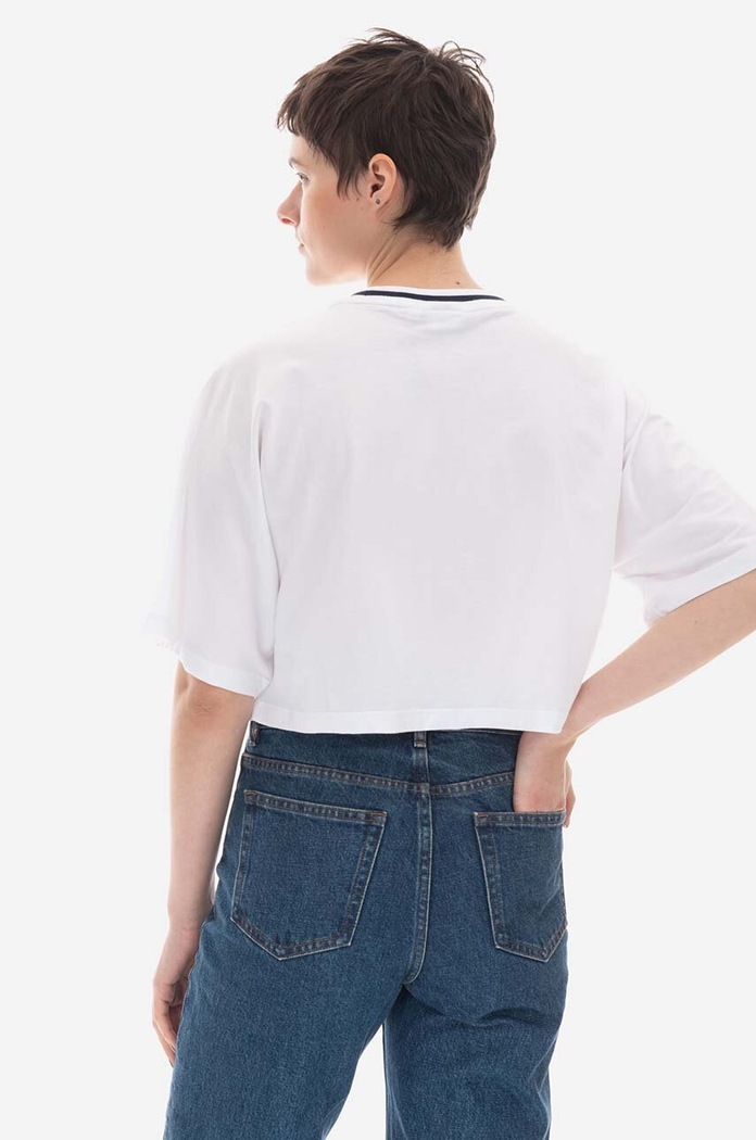 Îmbrăcăminte Fila tricou din bumbac Barr Cropped Wide Tee 687497 alb