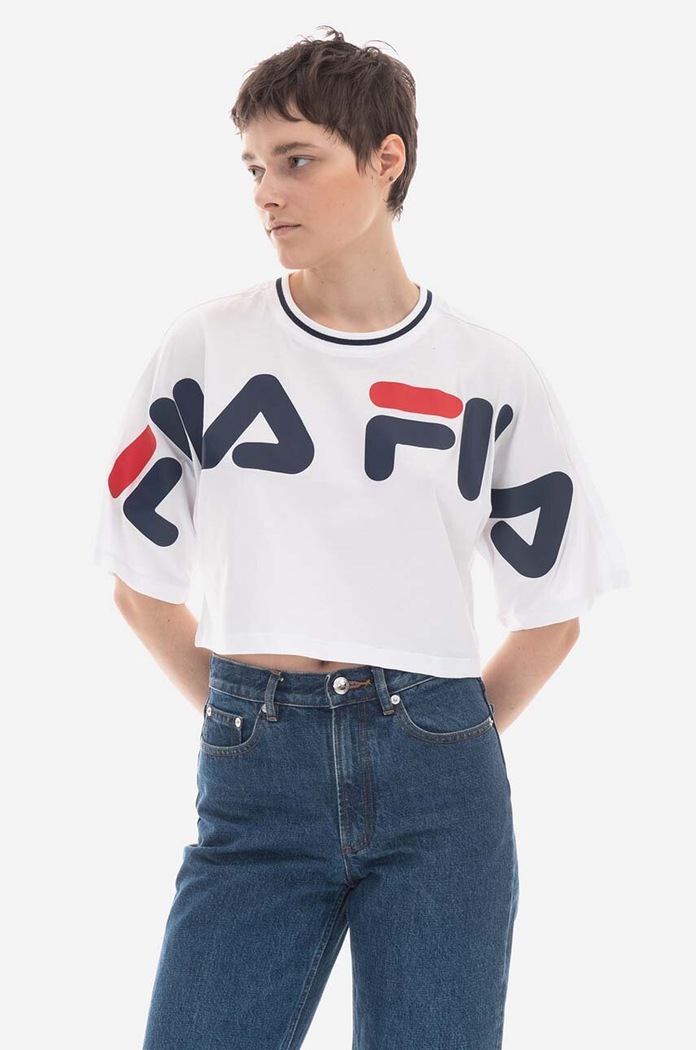 Fila tricou din bumbac Barr Cropped Wide Tee 687497