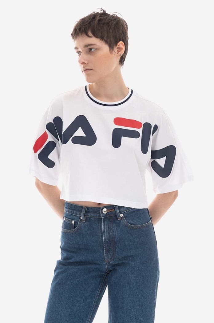 Fila tricou din bumbac Barr Cropped Wide Tee 687497