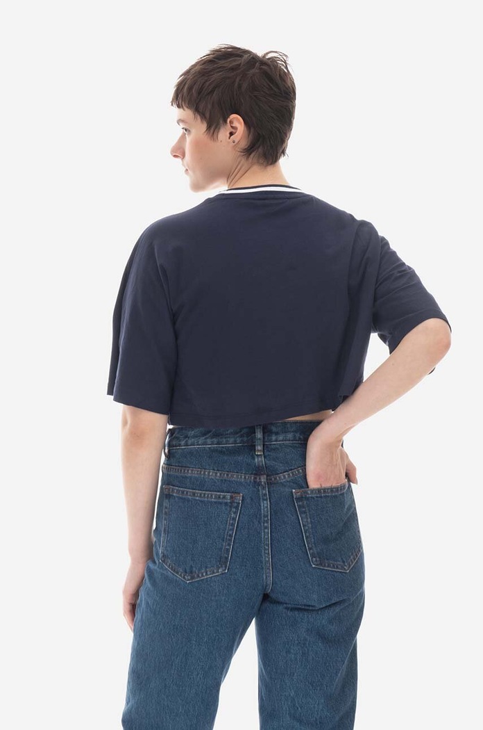 Îmbrăcăminte Fila tricou din bumbac Barr Cropped Wide Tee 687497 bleumarin