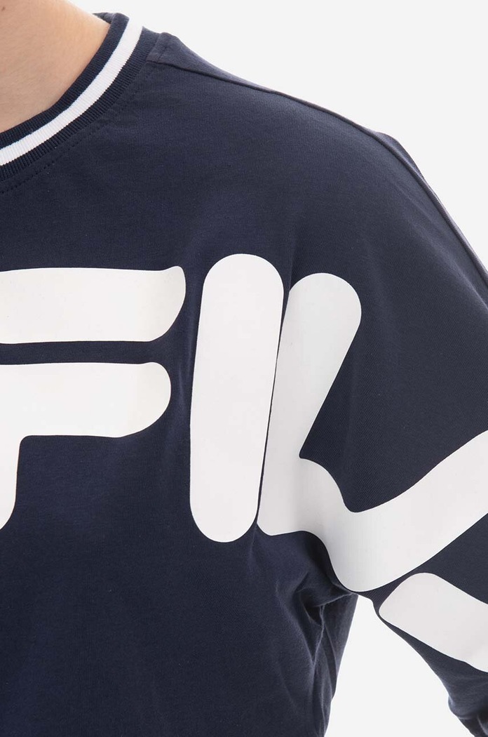 Fila tricou din bumbac Barr Cropped Wide Tee bleumarin 687497