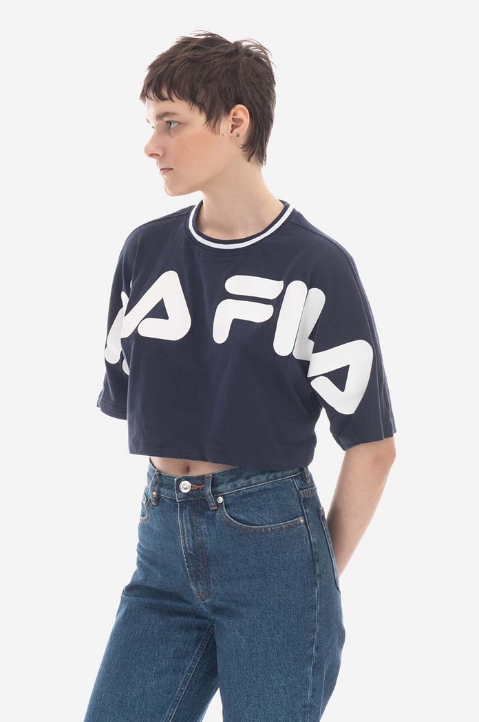 Fila tricou din bumbac Barr Cropped Wide Tee 687497