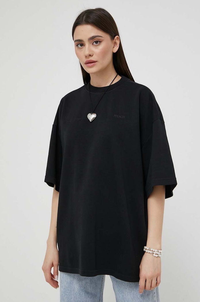 Preach t-shirt in cotone 206312.NOS nero AW24