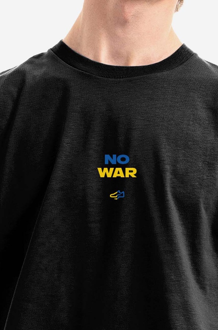 Bavlněné tričko SneakerStudio x No War černá SS.UA.NO.WAR.11