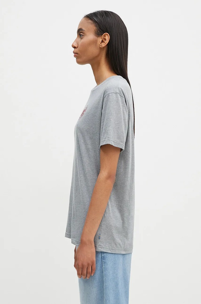 Fjallraven t-shirt Fox Boxy Logo Tee F87313.051 szary SS26